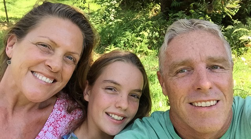 Denise, Rose and Mark Evans