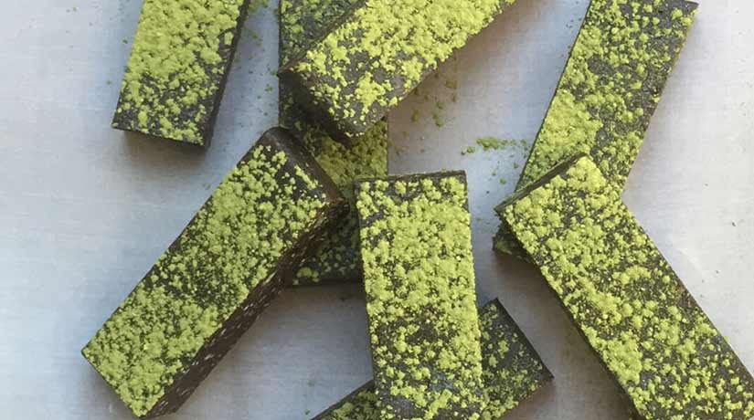 Dark Chocolate Matcha Slice