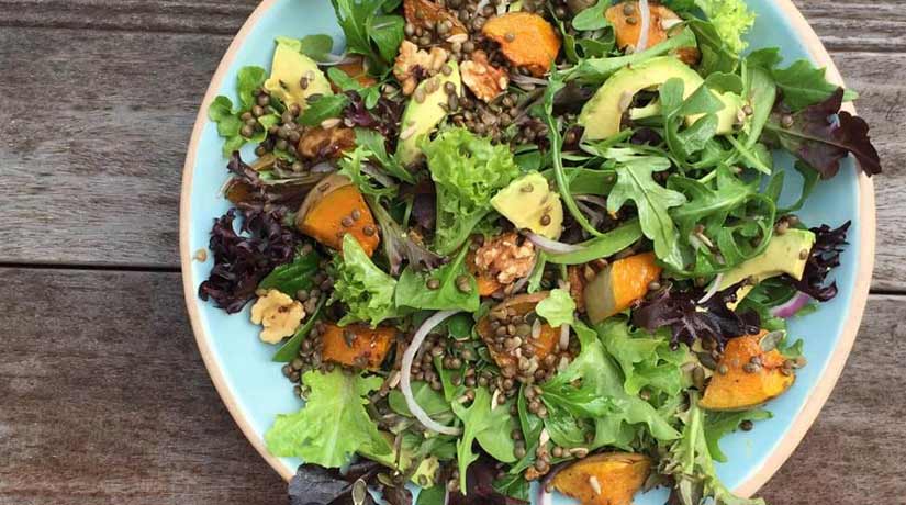 Roast Pumpkin Lentil Salad