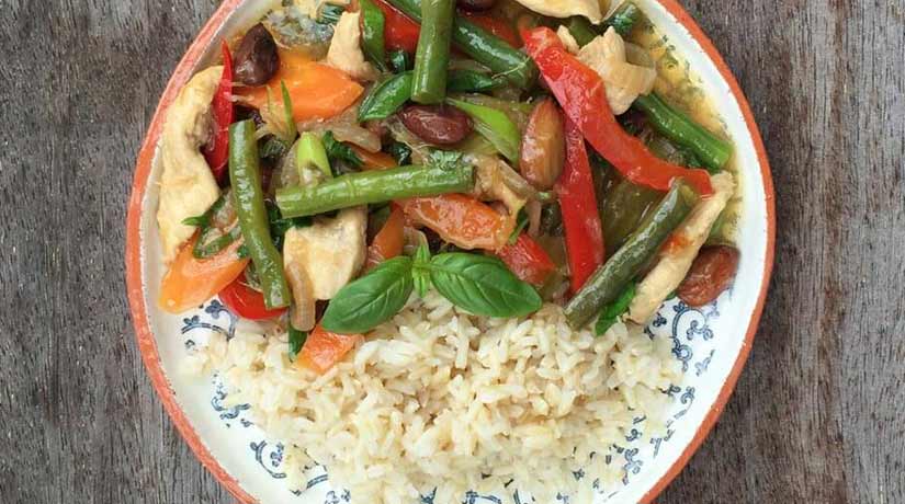 Chicken Basil Almonds