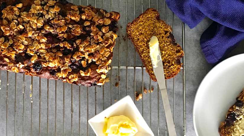 Banana Berry Breakfast Loaf