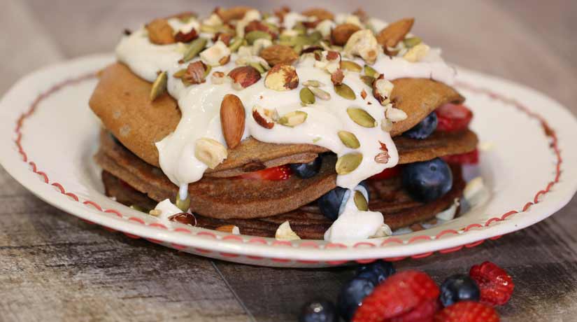 Teff Pancakes with Ricotta