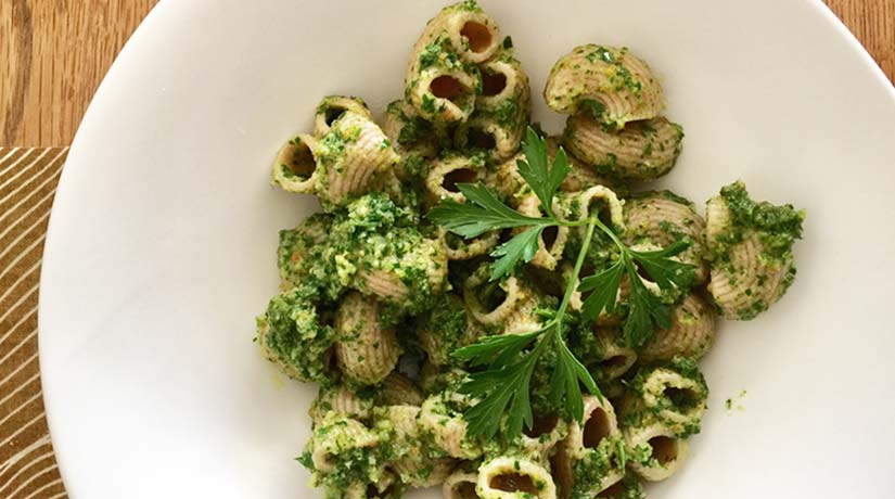 Spelt Pasta Pesto Elbows