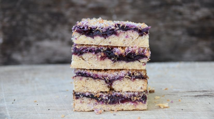 Vegan Berry Coconut Slice