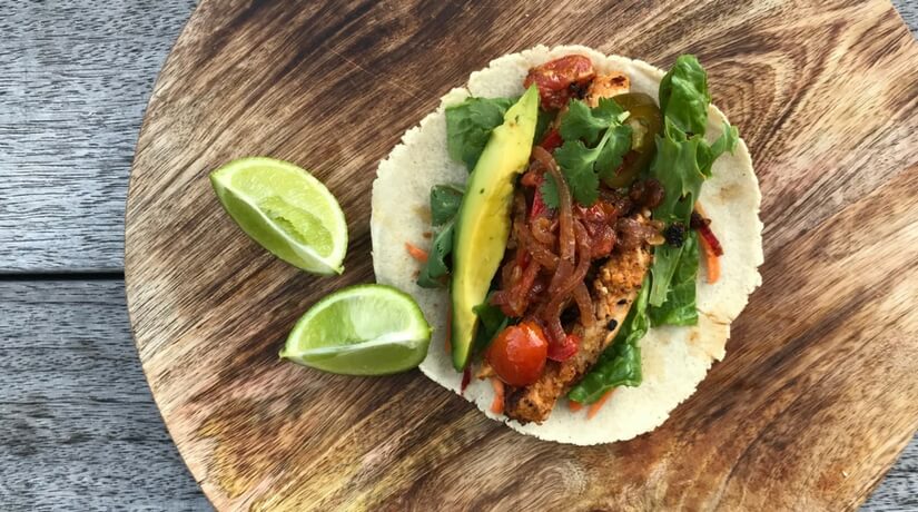Chilli Macadamia Chicken Tortillas