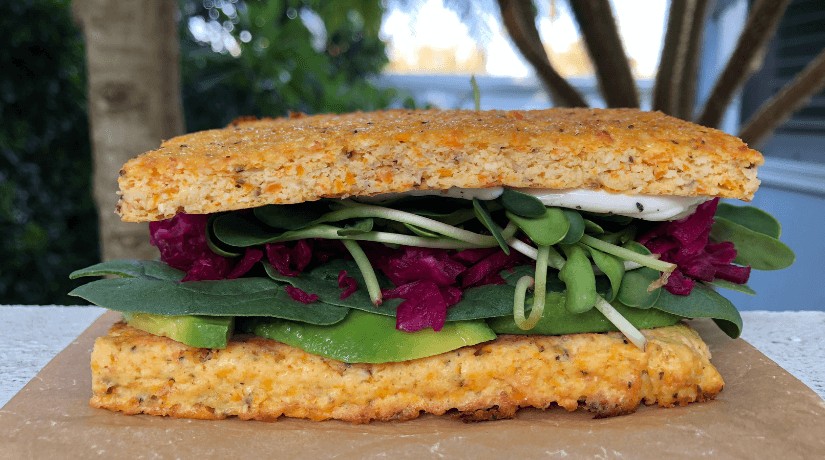 Rainbow Flatbread Sandwich