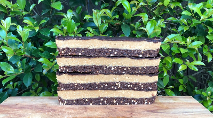 Dark Chocolate Peanut Butter Slice